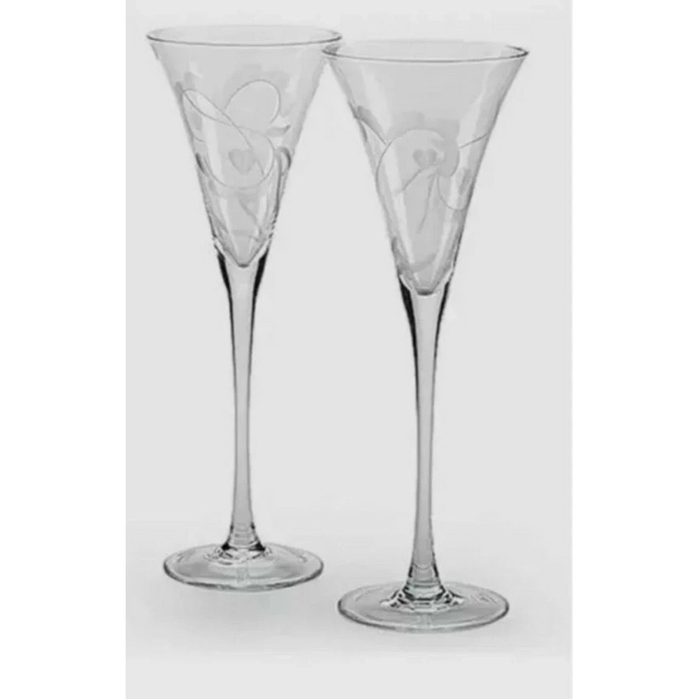NEW Marquis by Waterford Yours Truly Collection Champagne Flutes Set Pink Box